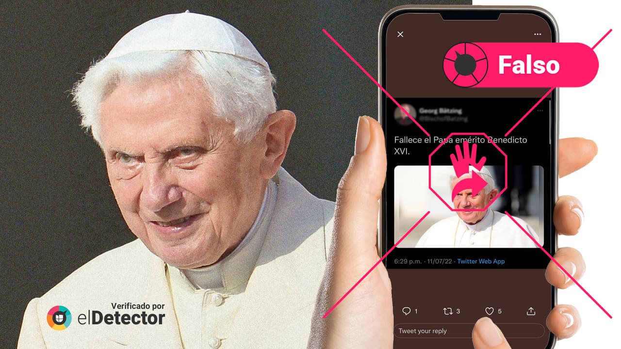 Un perfil falso inventó la muerte de Benedicto XVI, pero no es cierto que el Papa emérito haya fallecido