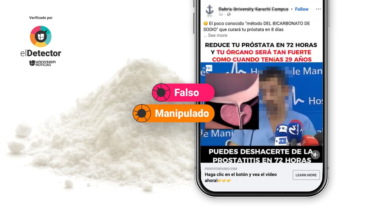 La prostatitis no se cura con bicarbonato de sodio en ocho días: esos videos en los que aparecen médicos están manipulados