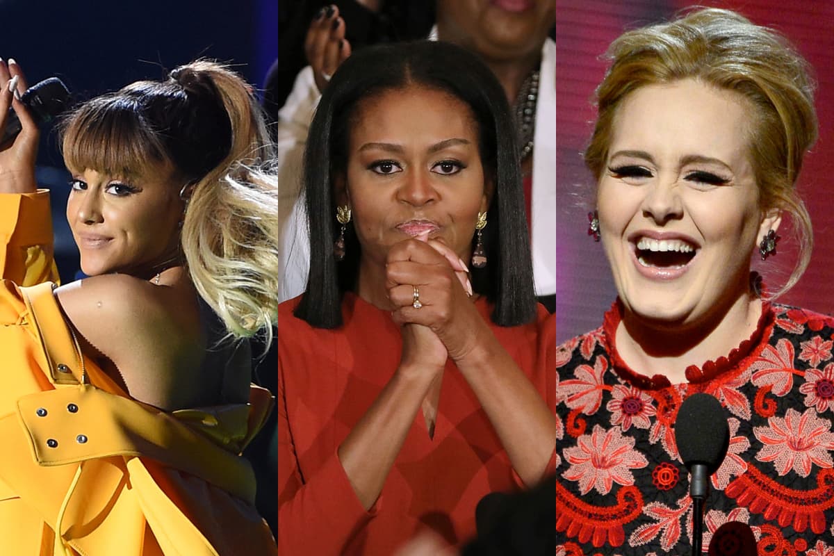 Adele y Ariana Grande felicitan a Michelle Obama en su cumpleaños 53