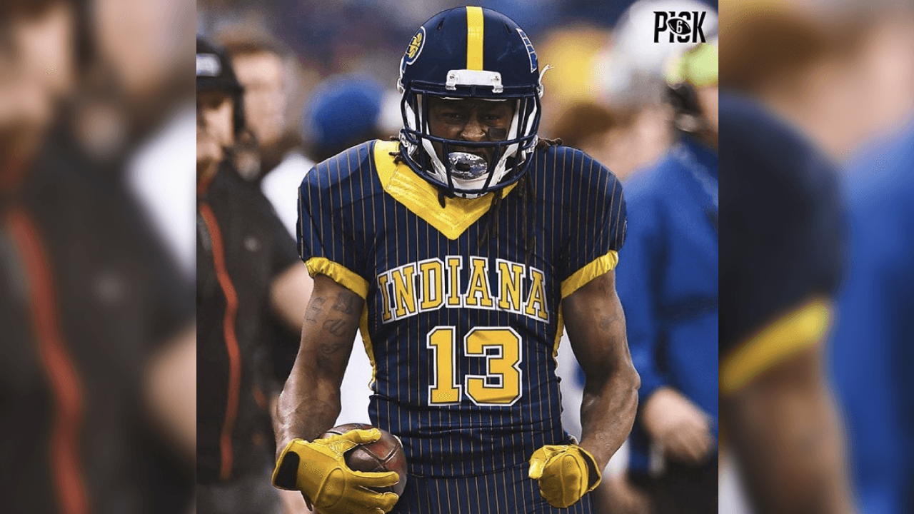 <b>T.Y. Hilton</b>
<br>El WR de los Indianapolis Colts tendría un contraste completamente distinto con los colores de Indiana Pacers.