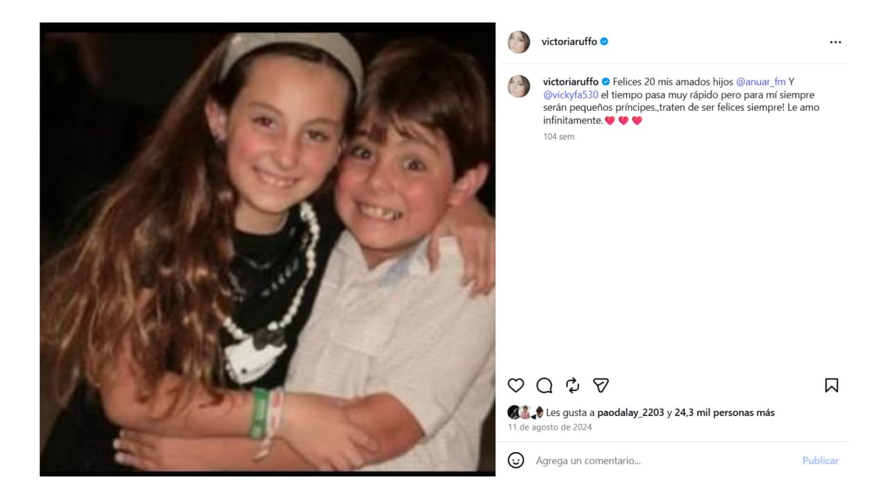 Vicky y Anuar son fruto del matrimonio de la actriz con Omar Fayad.