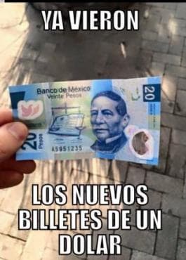 Nuevo billete de un dólar.