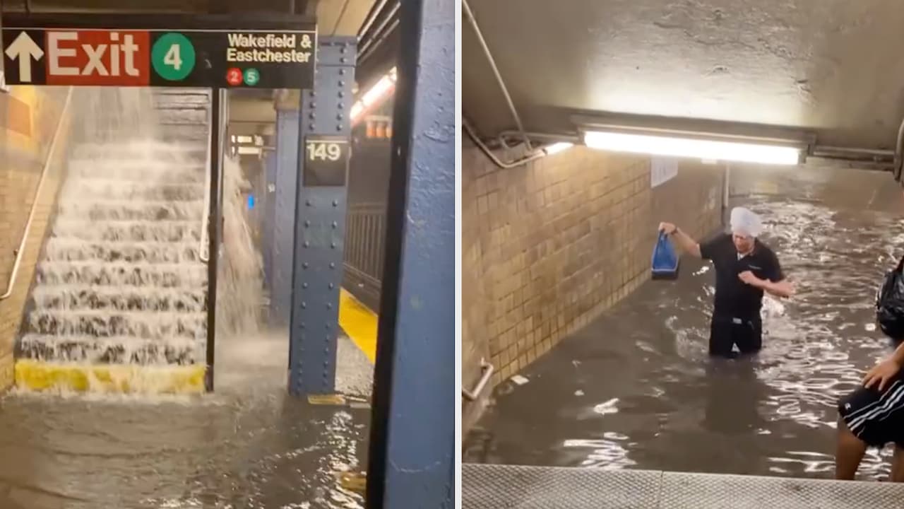 Estaciones del subway de NYC quedan inundadas tras tormenta