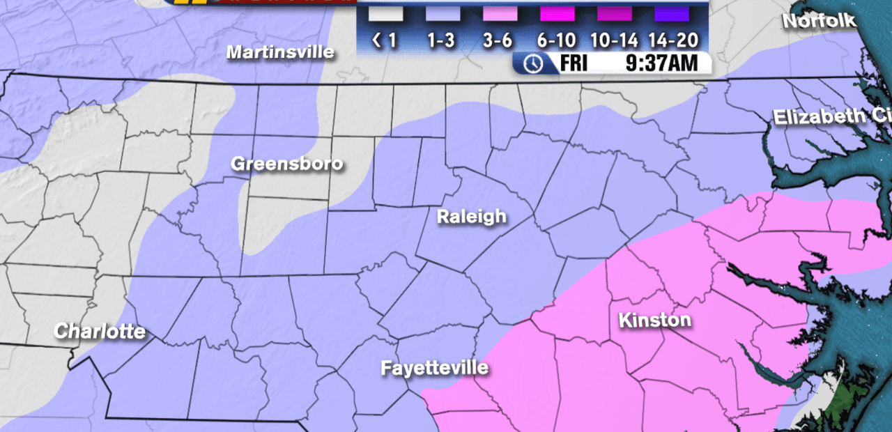 Se esperan precipitaciones y un descenso de las temperaturas para este jueves.