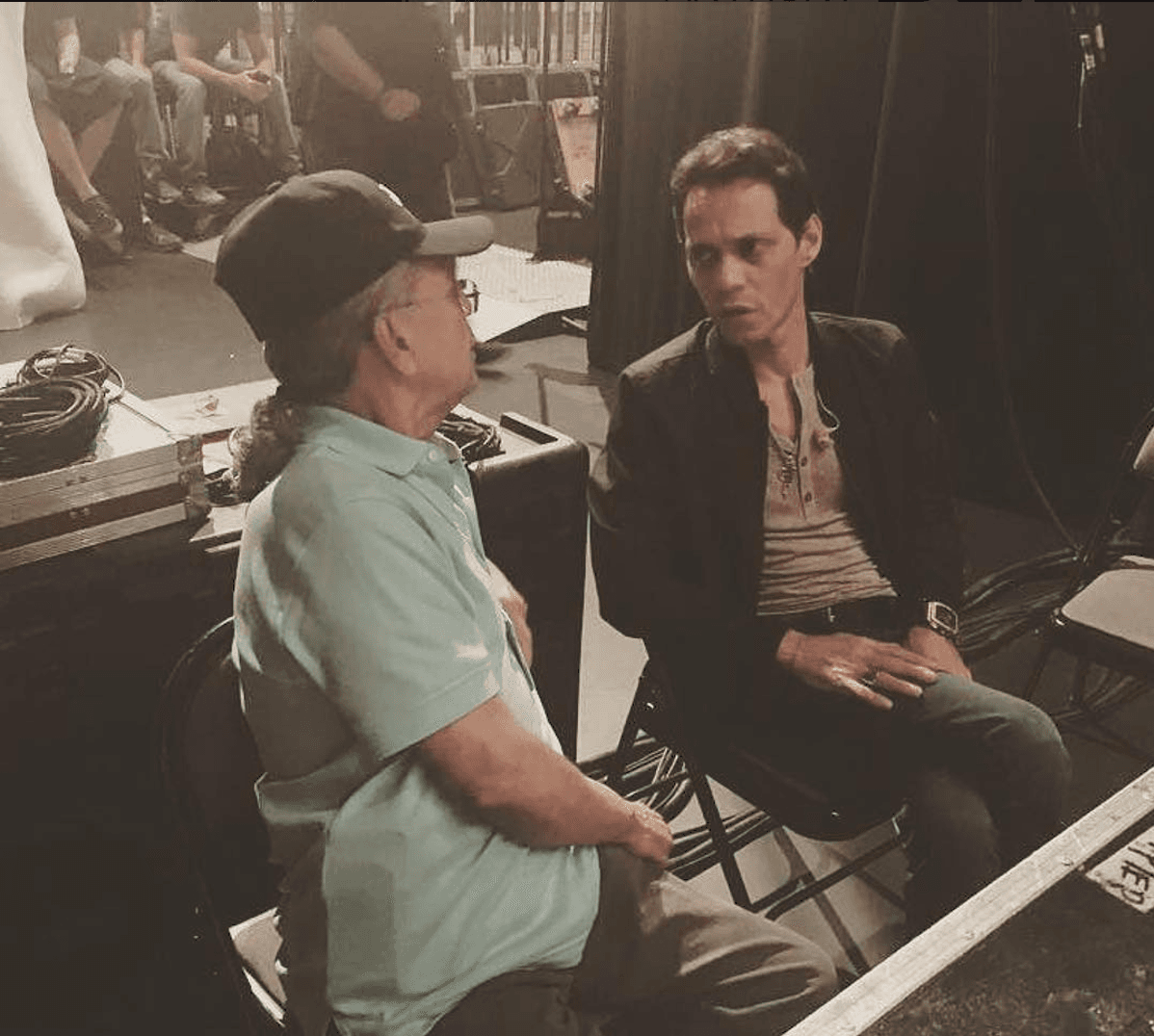 Marc Anthony con su padre.