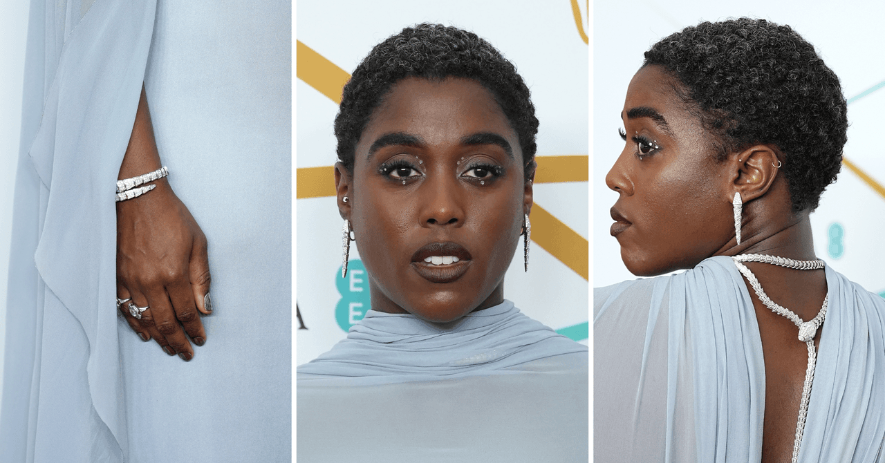 Lashana Lynch en la alfombra roja de los BAFTA 2023