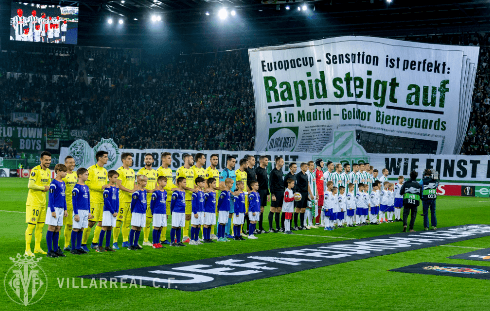 Un marco espectacular para esta jornada con el Allianz Stadion con el buen telón de fondo.