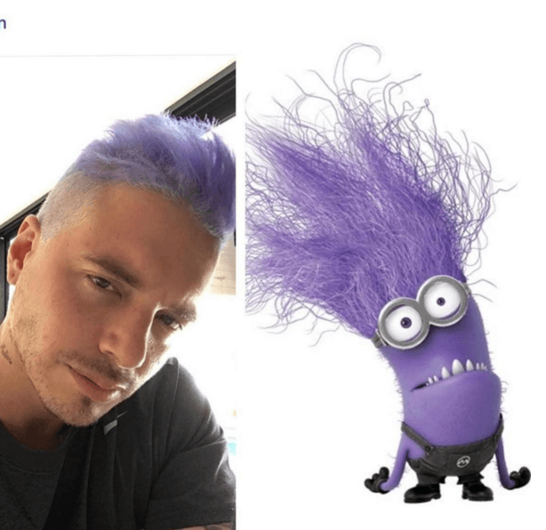 Obvio, los traviesos de la red no esperaron para hacerle burla y hasta lo compararon con un minion morado.