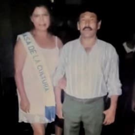 Flor Marroquín y su padre en El Salvador. Ella no ha vuelto a su país desde 2006.