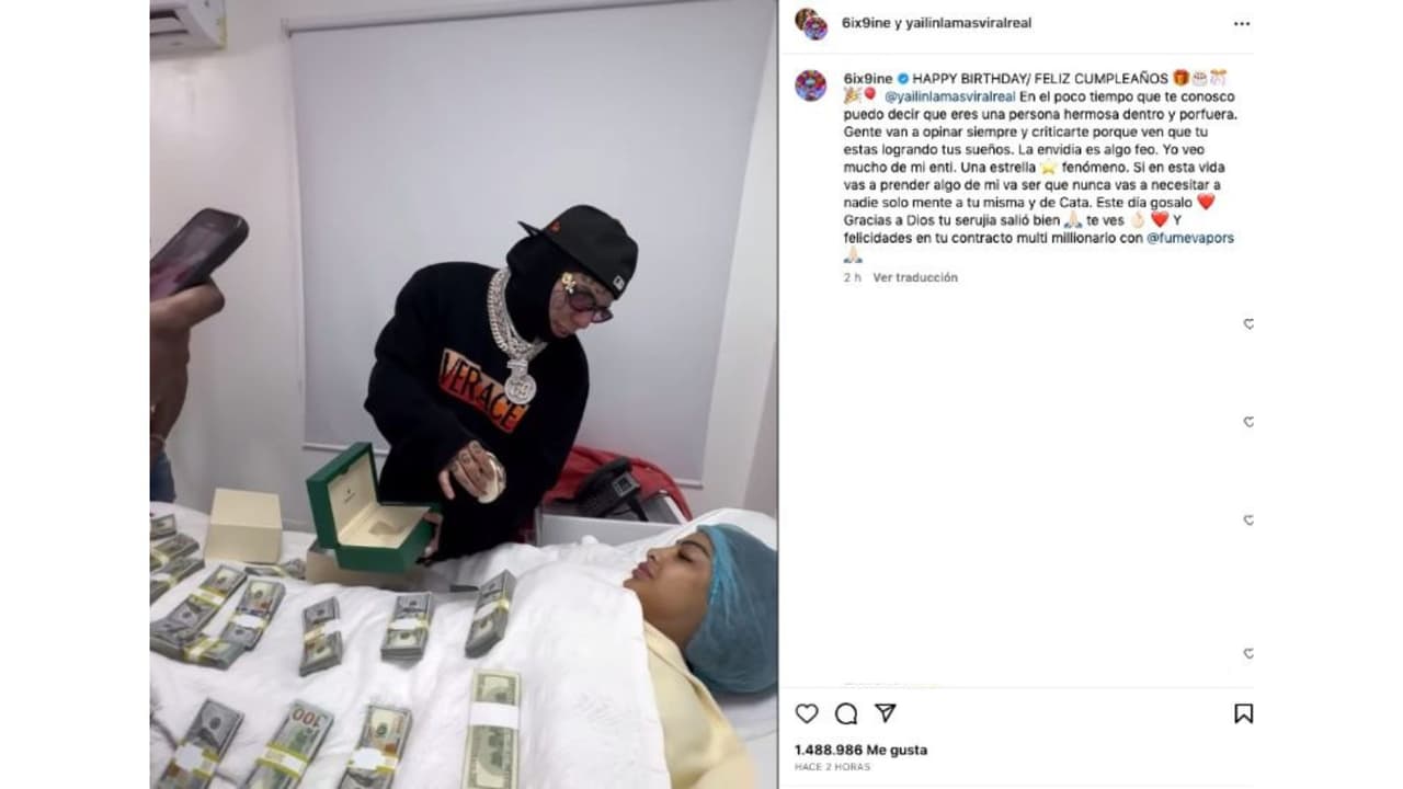 Tekashi celebró a Yailin en su cumpleaños.