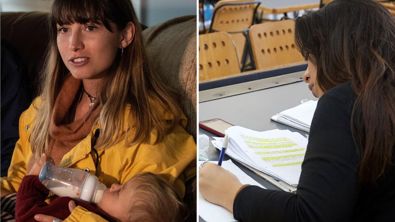 Profesora cuidó al bebé de su alumna para que tomara la clase e internautas alabaron su gesto