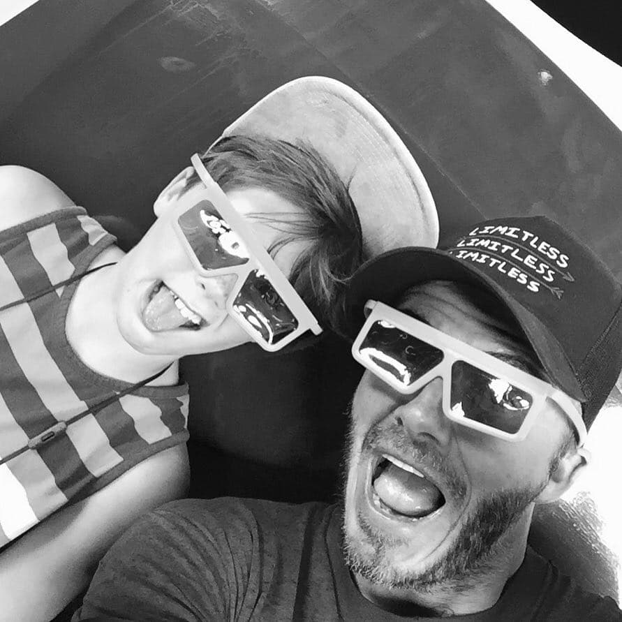 David compartió varias fotos en sus redes sociales. Aquí con el pequeño Cruz.