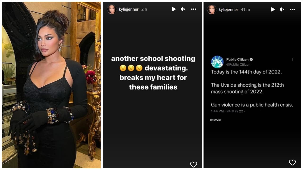 <b>Kylie Jenner</b> mostró su preocupación y tristeza por el dolor de las familias: "Otro tiroteo en la escuela. Mi corazón está roto por esas familias".
<br>