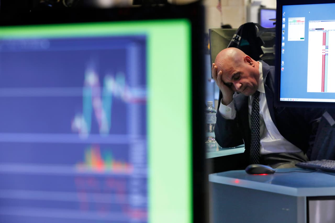 Imagen de un corredor de bolsa en el New York Stock Exchange.