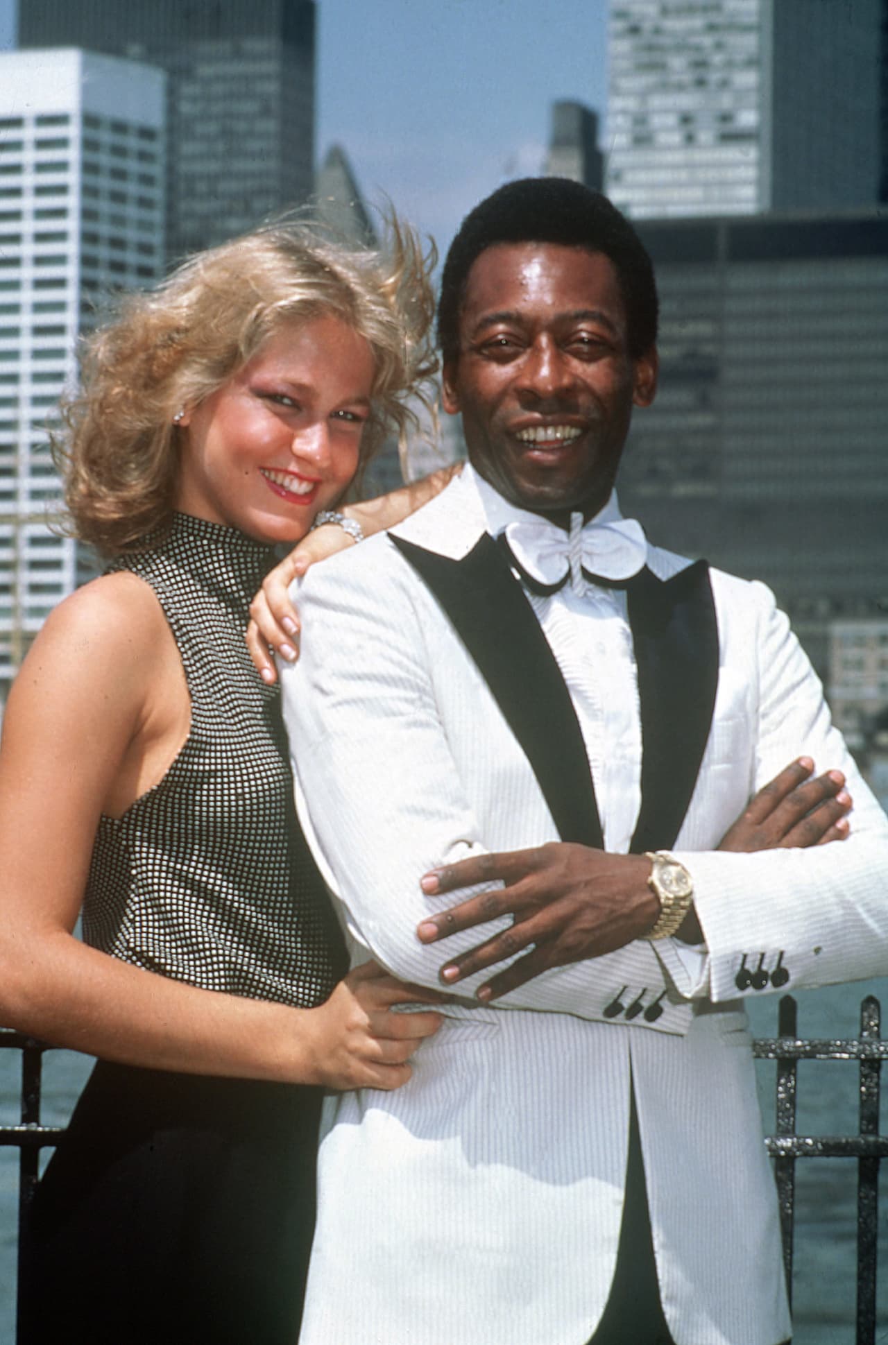 Plé y Xuxa en Nueva York, en julio de 198. (AP Foto/Luis Alberto)