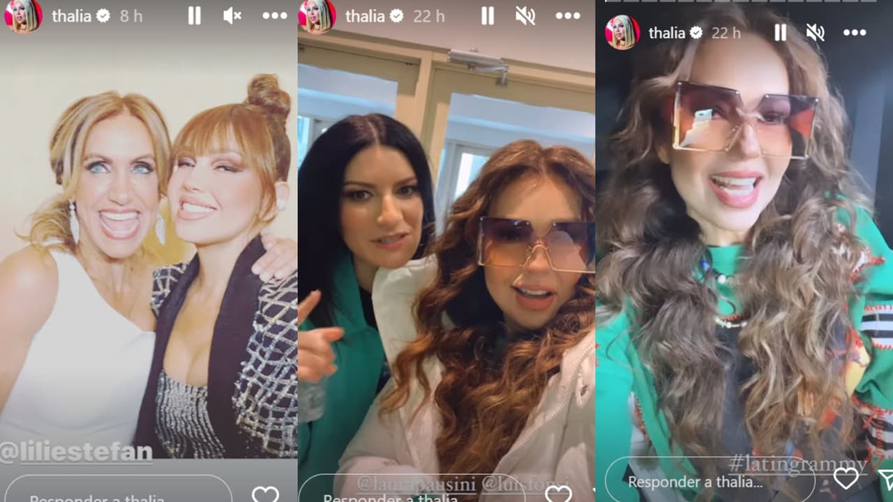Thalía ha documentado cada detalle detrás de cámaras a horas del inicio de Latin GRAMMY 2022.