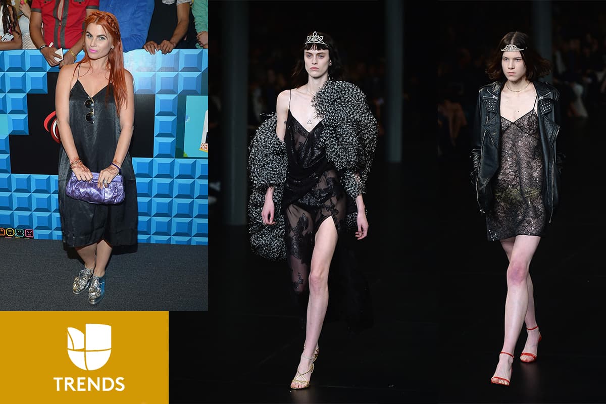 Annie Vásquez quizo arriesgarse con aires roqueros y desenfadados, pero hay manera de que esa camisola sencilla se vea más sofisticada y sobretodo más propia de una alfombra roja. Como lo propuso Saint Laurent, en su colección primavera para 2016, unos buenos 'pumps' y una estola o chamarra serán suficientes.