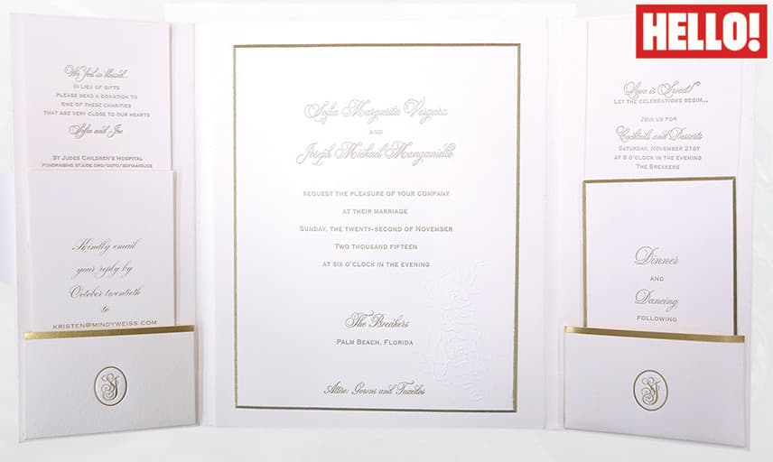 Esta es la invitación entera a la boda de Sofía y Joe.