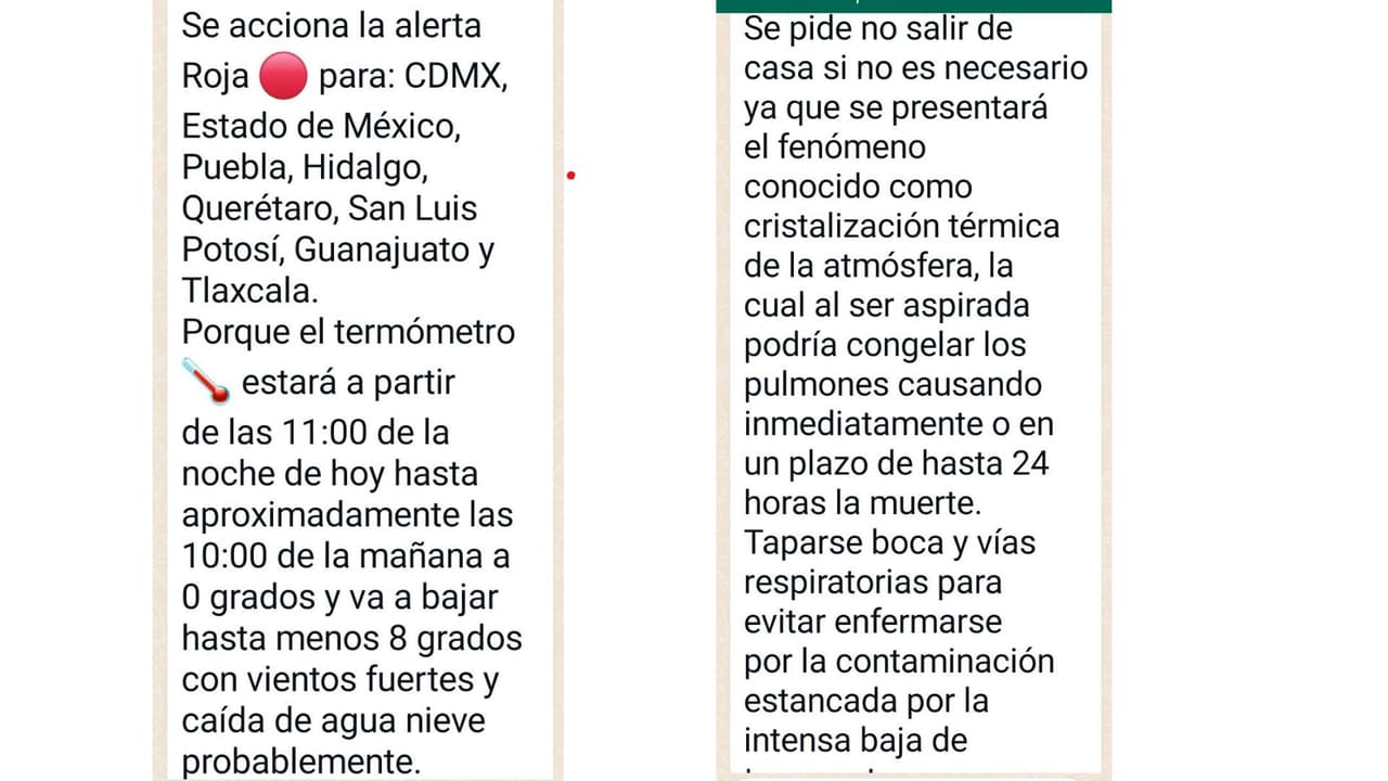Mensaje cristalización termina de la atmósfera
