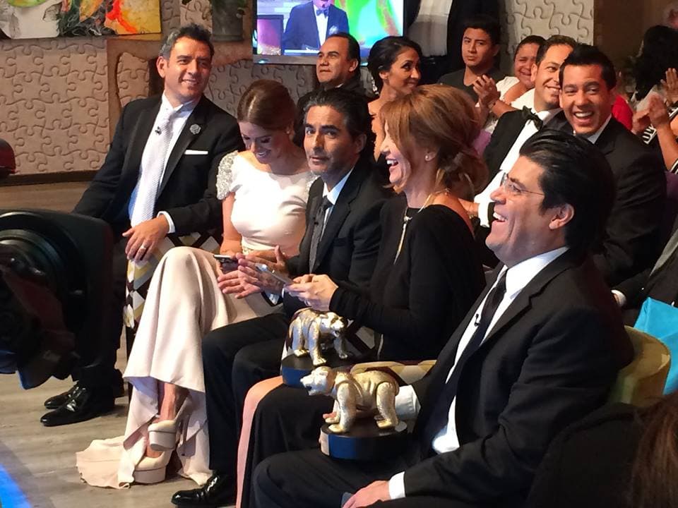 El detrás de cámaras de la entrega de premios.