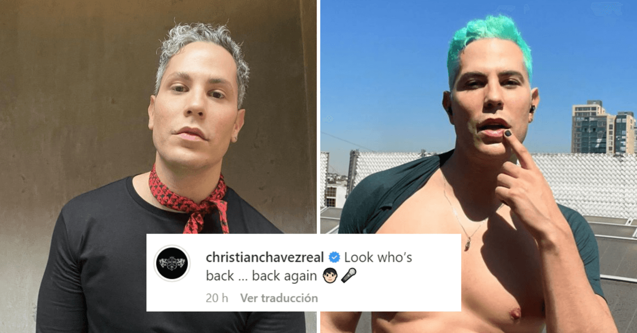El antes y después del cambio de look de Christian Chávez