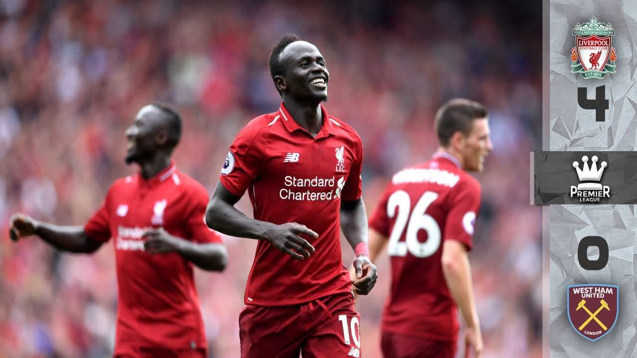 ‘Chicharito’ nada pudo hacer para evitar la goleada del Liverpool sobre el West Ham