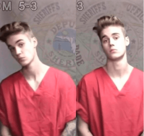El mes pasado, Justin Bieber compartió estas imágenes en Instagram, recordando su arresto en el 2014.