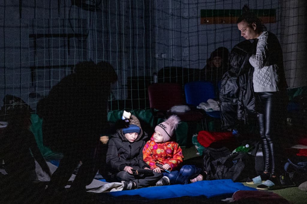 Refugios antibombas en Ucrania