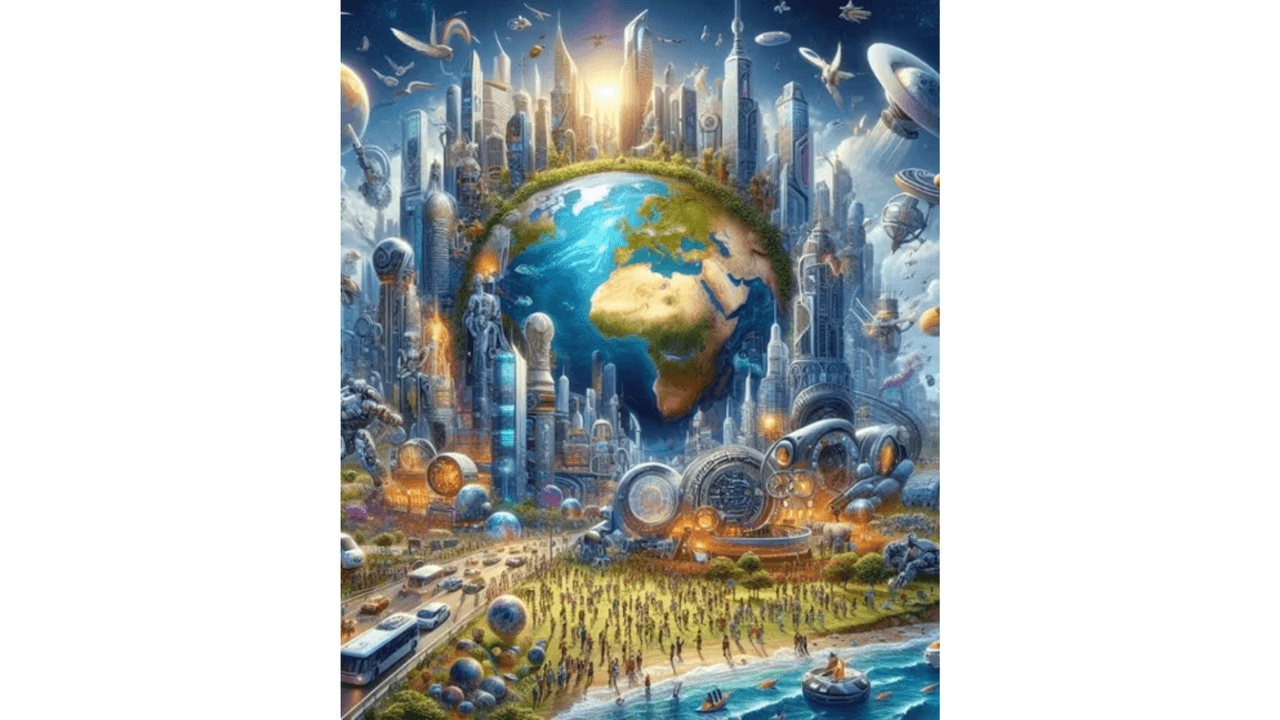 Así sería el futuro de la humanidad en mil años, según la IA.