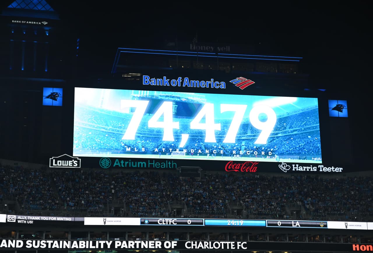 Charlotte fue una fiesta y el centro del mundo futbolístico el sábado por la noche. El club rompió el récord de público congregado para un partido de la MLS, con más de 74 mil aficionados en el Bank of America Stadium.