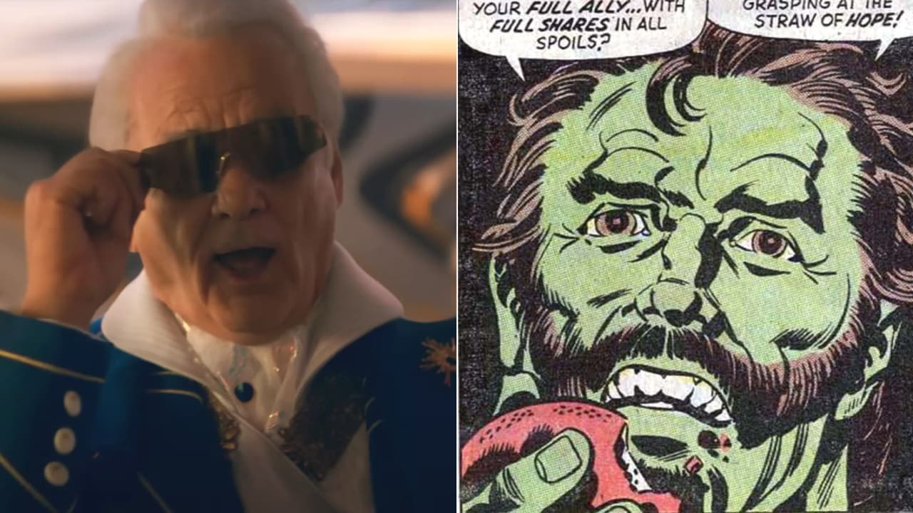 Bill Murray como Lord Krylar y el personaje en los cómics.