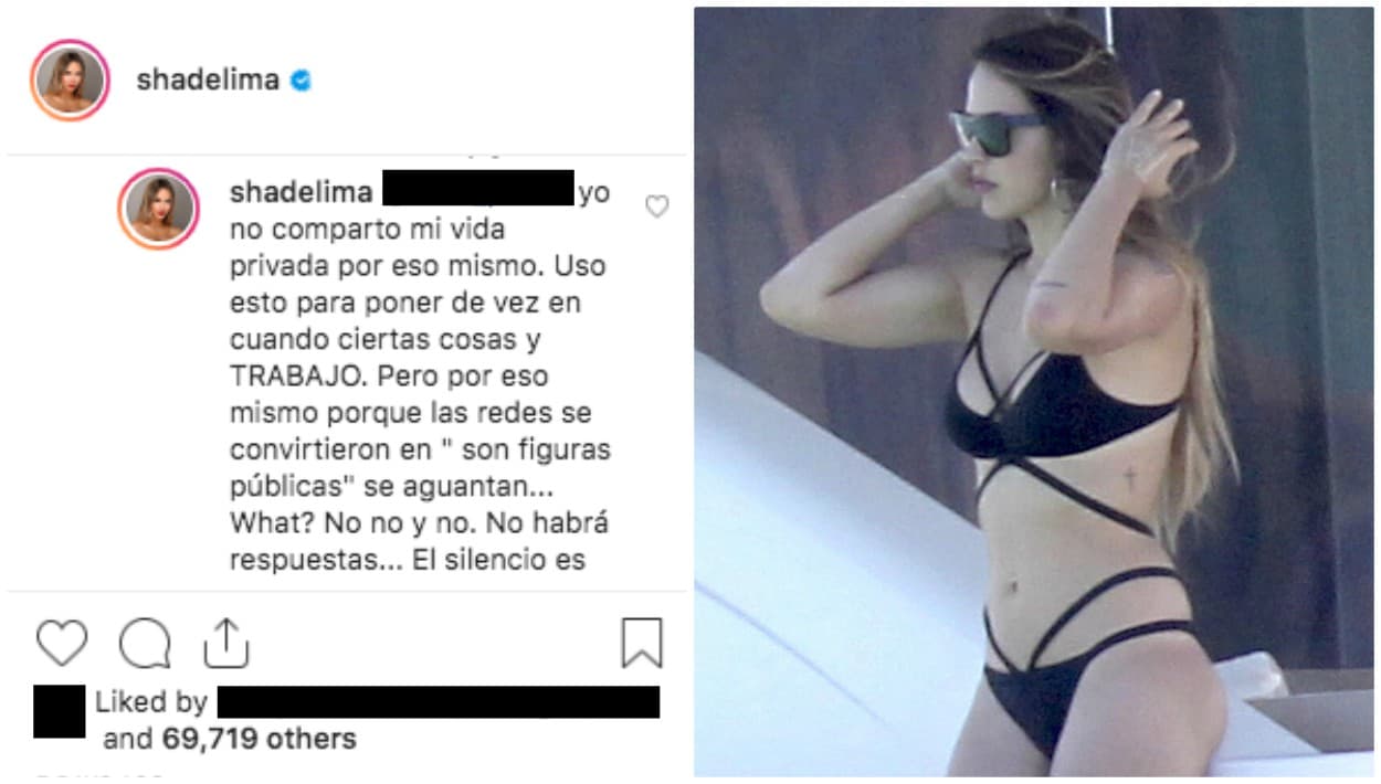 "Las redes se convirtieron en 'son figuras públicas, se aguantan'... 'What?' No, no y no.
<b><a href="https://www.univision.com/famosos/james-rodriguez-anuncia-nacimiento-de-su-segundo-hijo-y-asi-reacciona-shannon-de-lima-que-no-estuvo-embarazada-fotos" target="_blank">No habrá respuestas</a></b>... El silencio es muy poderoso, muchos deberían aprender de eso", escribió la modelo de 31 años.