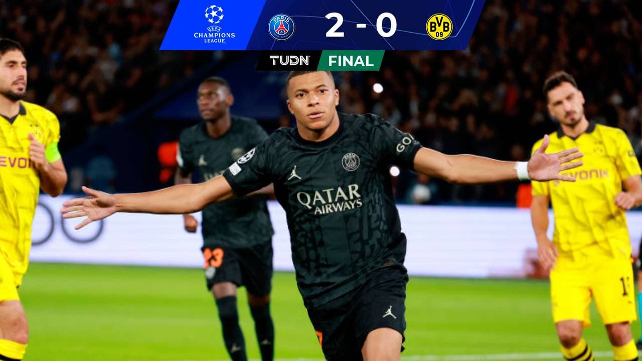 Con gol de Mbappé, PSG inicia la Champions venciendo al Dortmund