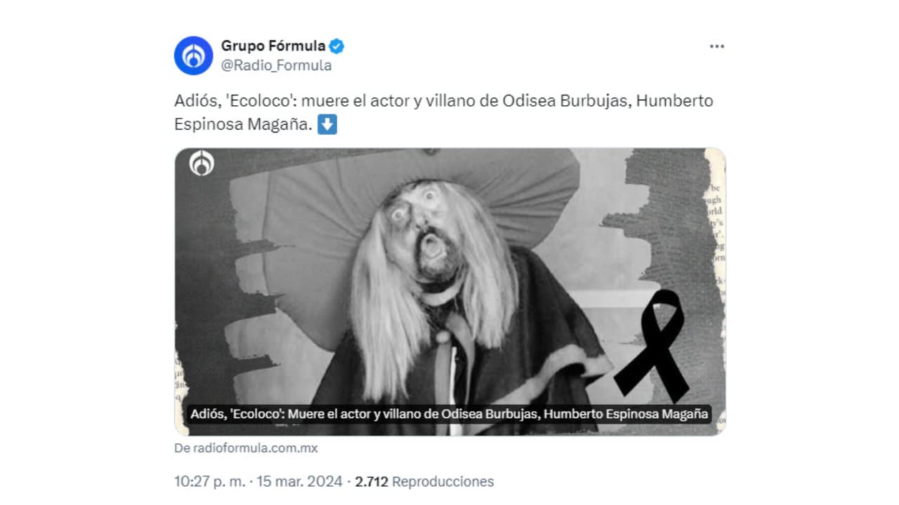 Muere Humberto Espinoza 'Ecoloco'.