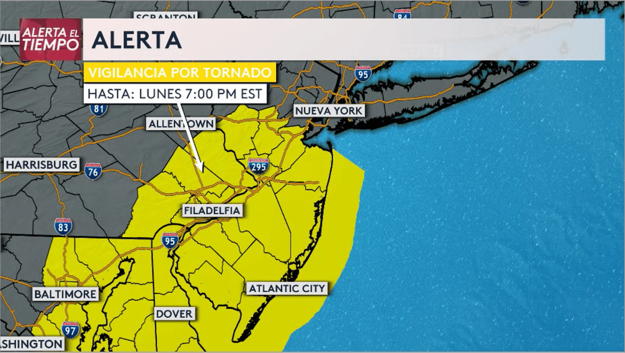 Durante las próximas horas, tormentas severas se estarán desplazando por la región dejando fuertes vientos con ráfagas superiores a 58MPH, lluvias intensas y algunos tornados.
<br>
<br>Como las condiciones son favorables para formarse varios tornados en el área se ha emitido una Vigilanica por Tornado hasta las 7:00pm de este lunes.
<br>