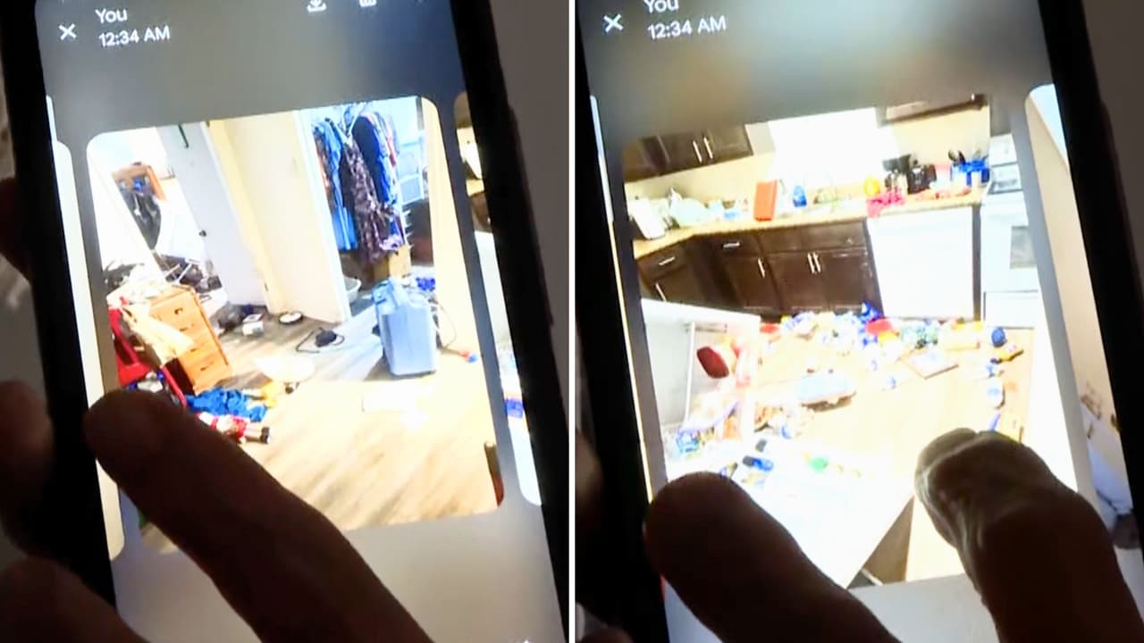 Un familiar de June Gruebel comparte fotos de cómo quedó el apartamento después del ataque.