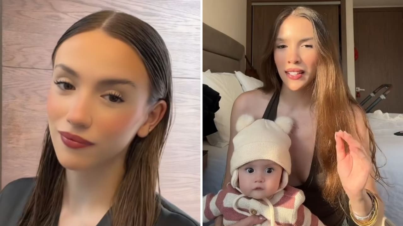 Marianne Gonzaga y su bebé, Emma, de seis meses.