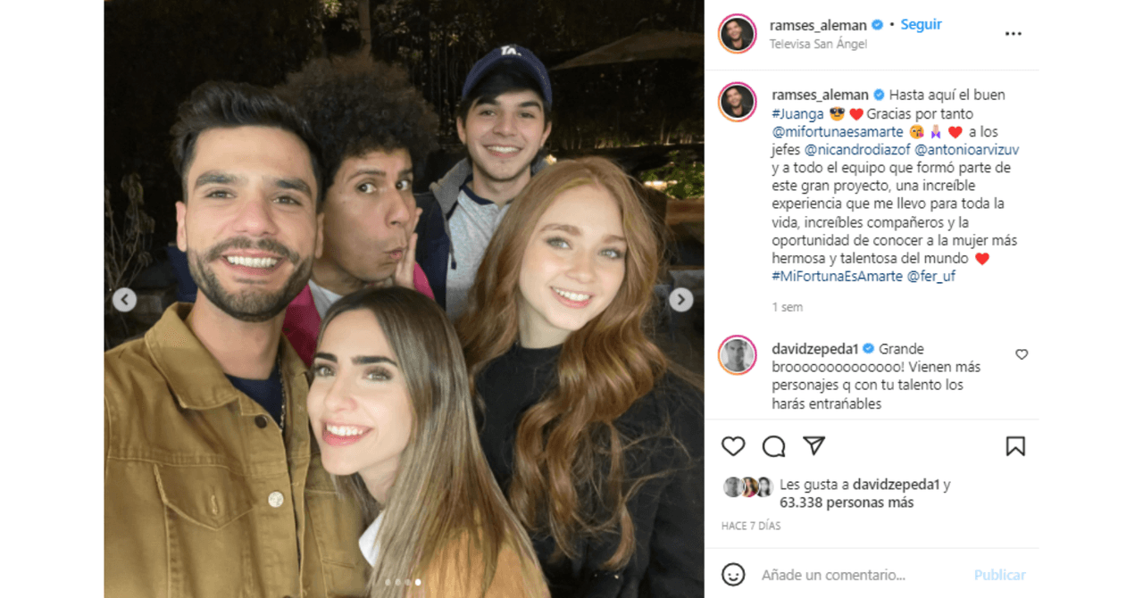 Ramses Aleman y su novia, Fernanda Urdapilleta