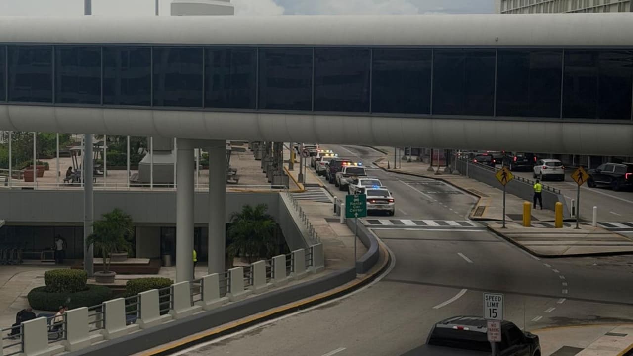El aeropuerto cerró el nivel de salidas entre las puertas 12 y 17 y los carriles exteriores de esa vía por la actividad policial.
<br>