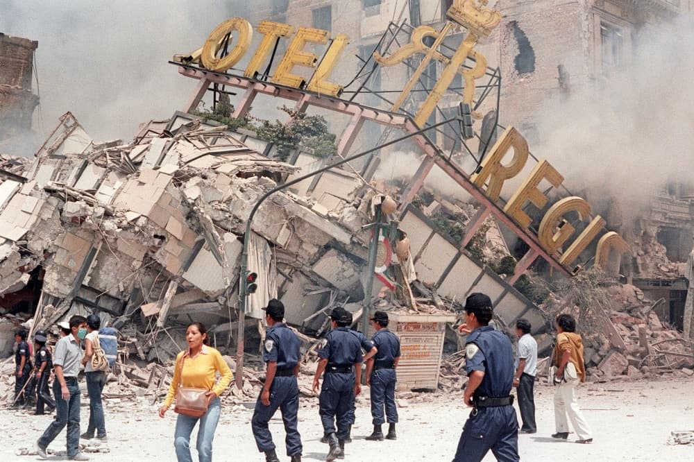 Solidaridad por terremoto en México 1985.