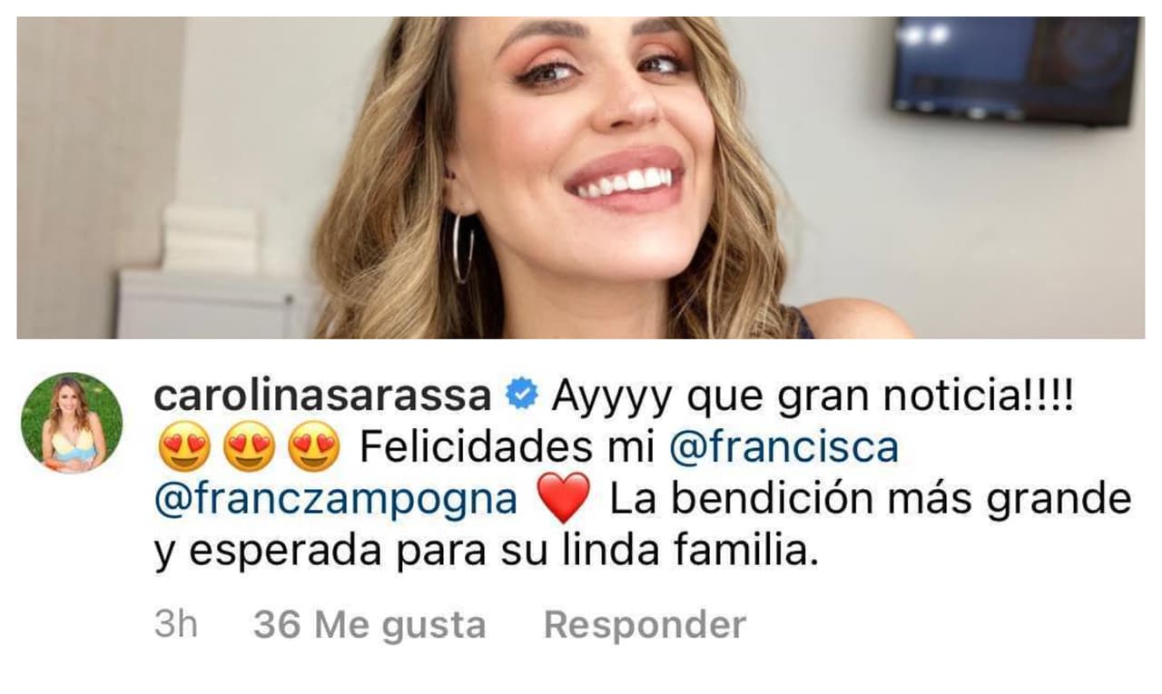 <b>Carolina Sarassa</b>, quien
<b> <a href="https://www.univision.com/shows/despierta-america/carolina-sarassa-conmueve-hasta-las-lagrimas-a-su-hermana-en-espana-al-pedirle-que-sea-la-madrina-de-su-hijo-varon-video" target="_blank">espera su segundo bebé</a></b>, coincidió en que el nacimiento de Gennaro es una "gran noticia": "La bendición más grande y esperada para su linda familia".