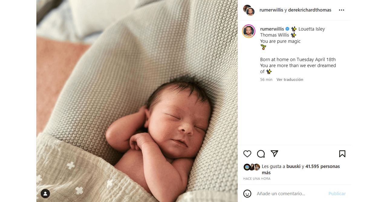 Nace la nieta de Bruce Willis y Demi Moore