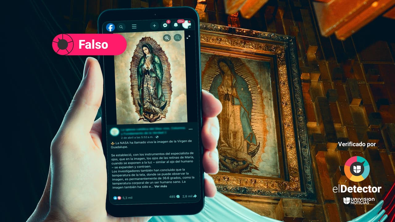 Es falso que la NASA dijo que una imagen de la Virgen de Guadalupe está “viva”