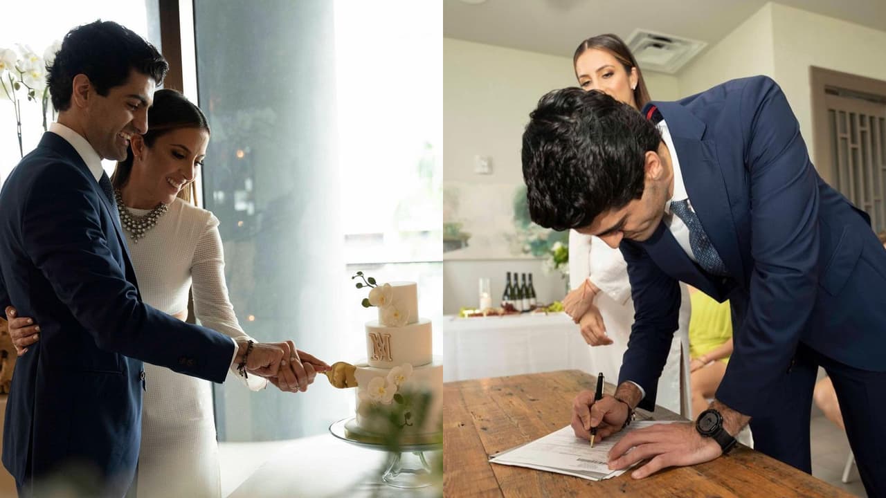 Maity Interiano lució feliz junto a su ahora marido Anuar Zidan.