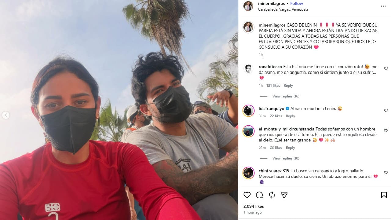 Así informaron sobre la muerte de Yordy Paredes, novio de Lenin Peña.