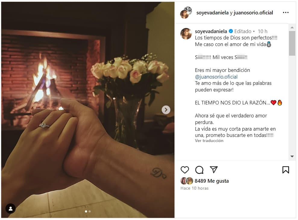 Juan Osorio y Eva Daniela se comprometieron.
