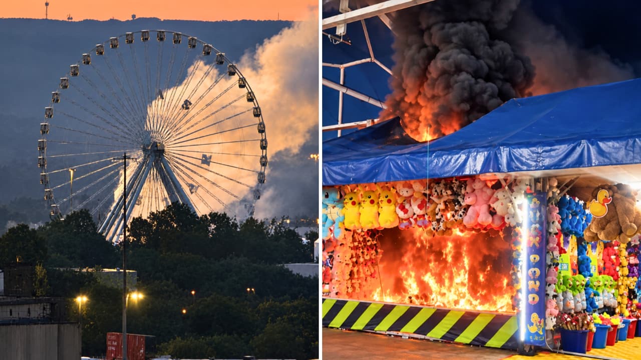 Incendio en un puesto de juegos provoca una inmensa columna de humo en la Feria Estatal de Texas