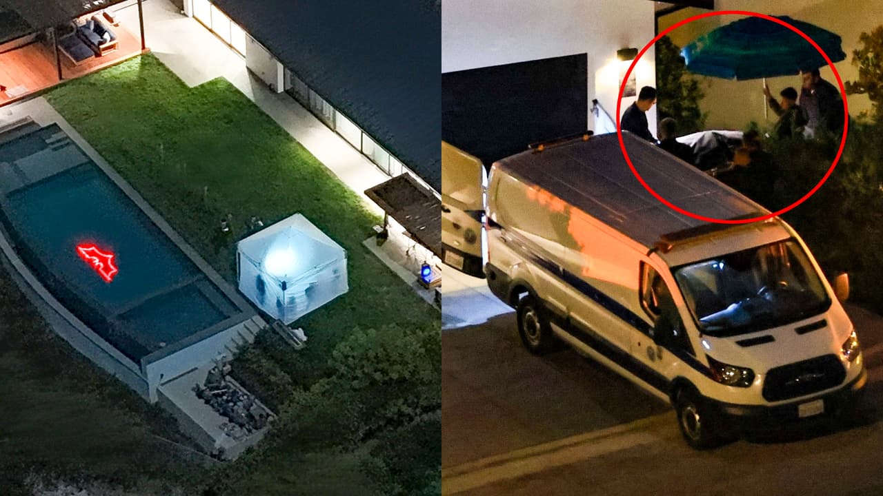 Matthew Perry fue hallado en el jacuzzi de su casa la tarde en que murió a los 54 años. En la foto se aprecia que en la piscina tenía un adorno luminoso con la figura de Batman, personaje que él admiraba.