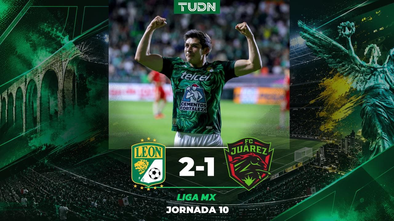 León derrota a Juárez en partido de la Jornada 10 del Apertura 2026