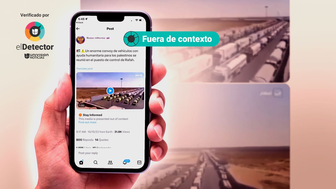 Ese video con filas de camiones y furgonetas amarillas en la frontera de Gaza no es actual: es de 2021